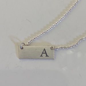 Sterling silver monogram A necklace